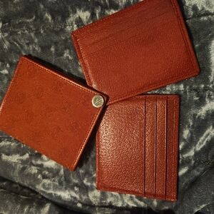 Gucci red Leather wallet/ Card Holder